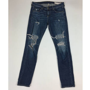 Rag & Bone Jeans Dre Distressed Dark W1590K510MIH